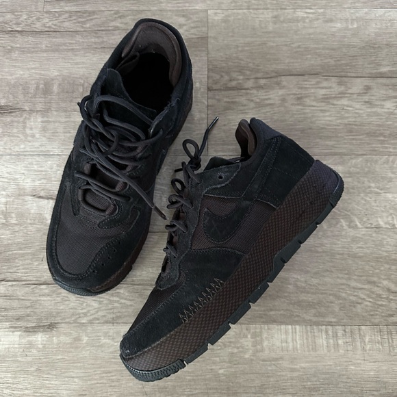 Nike Shoes - Nike Air Force 1 Women 6.5 Wild Black Velvet Brown Sneakers